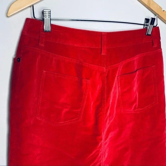 Boden Red Velour Skirt Size 10 - Picture 6 of 8